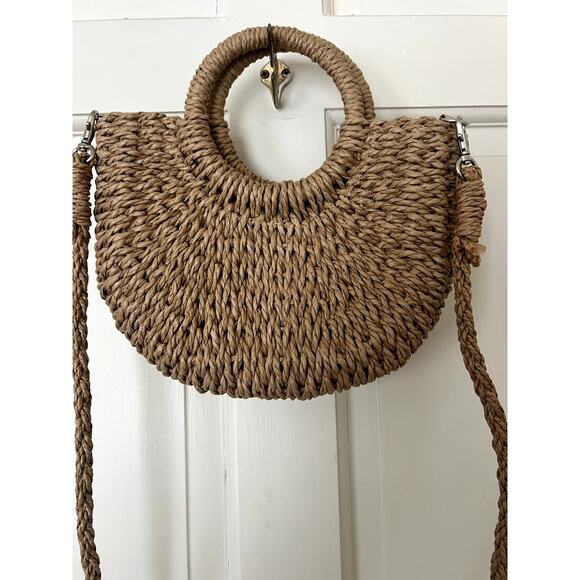 Shein Woven Straw Crossbody Summer Bag - NWOT - Picture 2 of 9